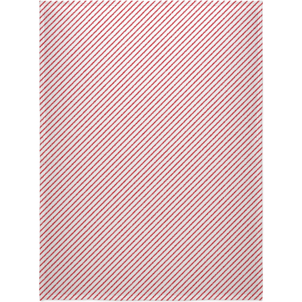 Baseball Stitch - Baseball - White Blanket, Plush Fleece, 60x80, Red, Red