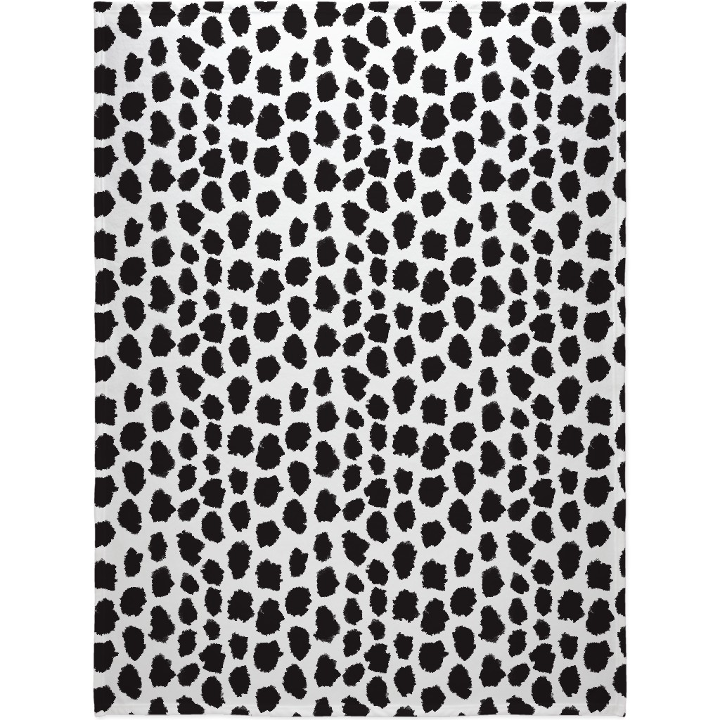 Juno - Black & White Blanket, Sherpa, 60x80, Black