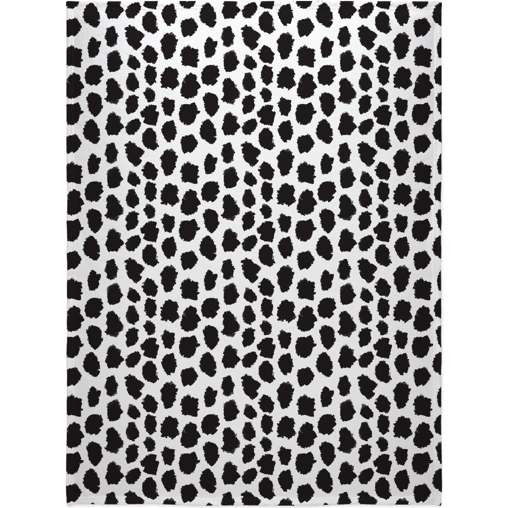 Juno - Black & White Blanket, Sherpa, 60x80, Black
