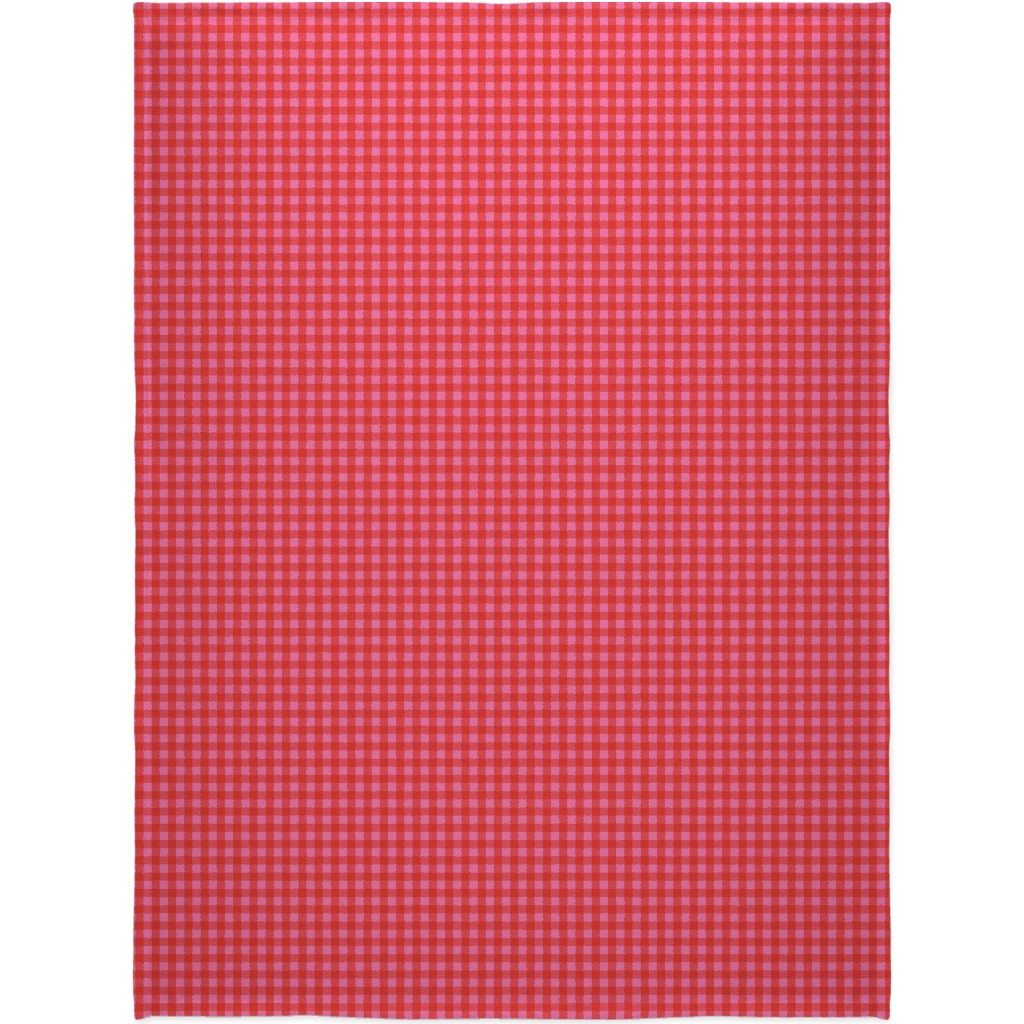 Valentine Buffalo Plaid Blanket, Sherpa, 60x80, Pink