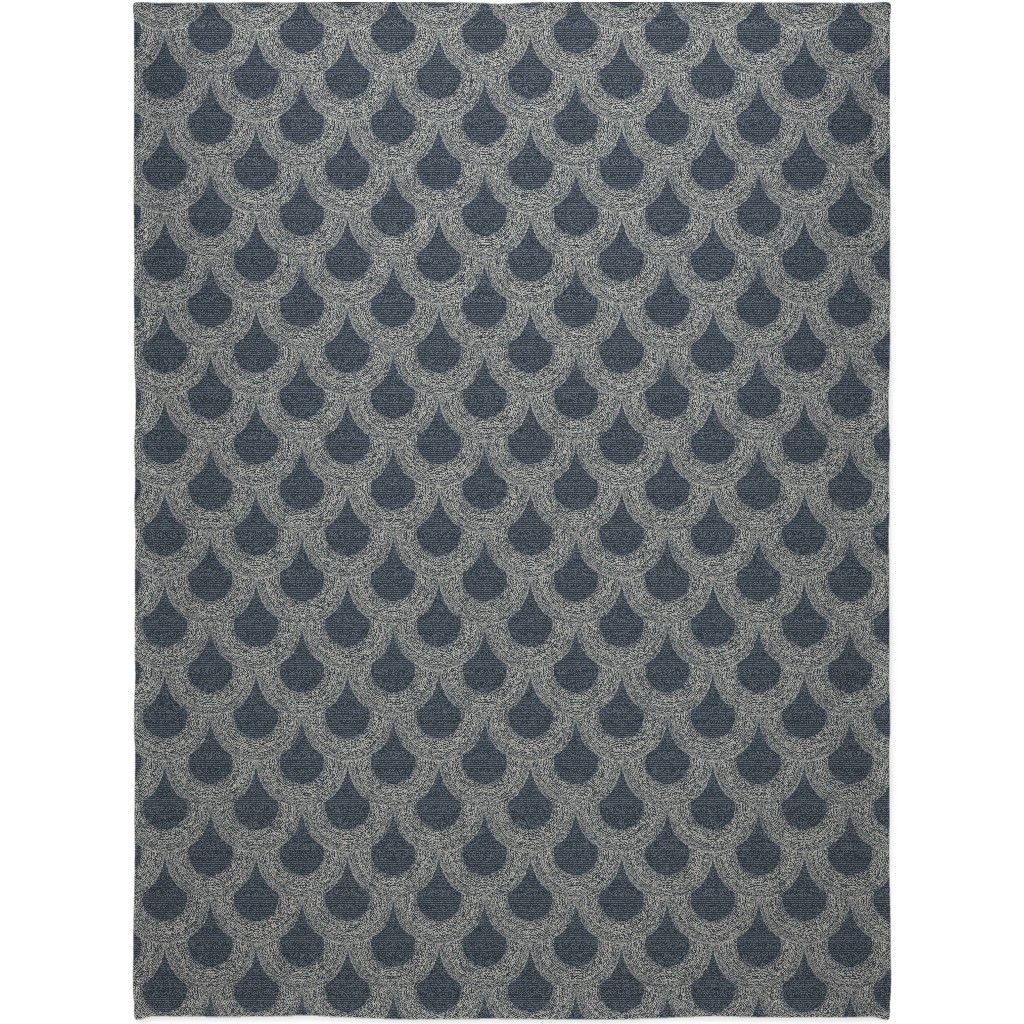 Portland - Blue Blanket, Sherpa, 60x80, Blue