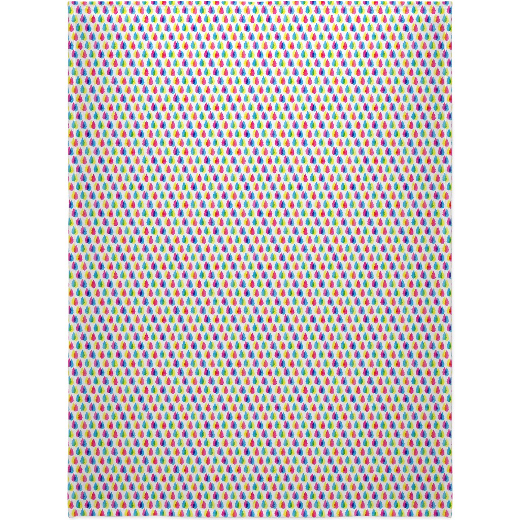 Drops Blanket, Sherpa, 60x80, Multicolor, White