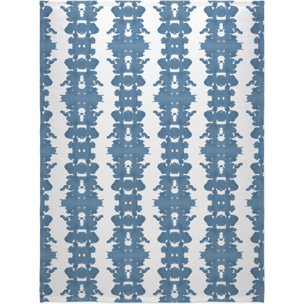 Double Inkblot - Blue Blanket, Sherpa, 60x80, Blue, True Blue