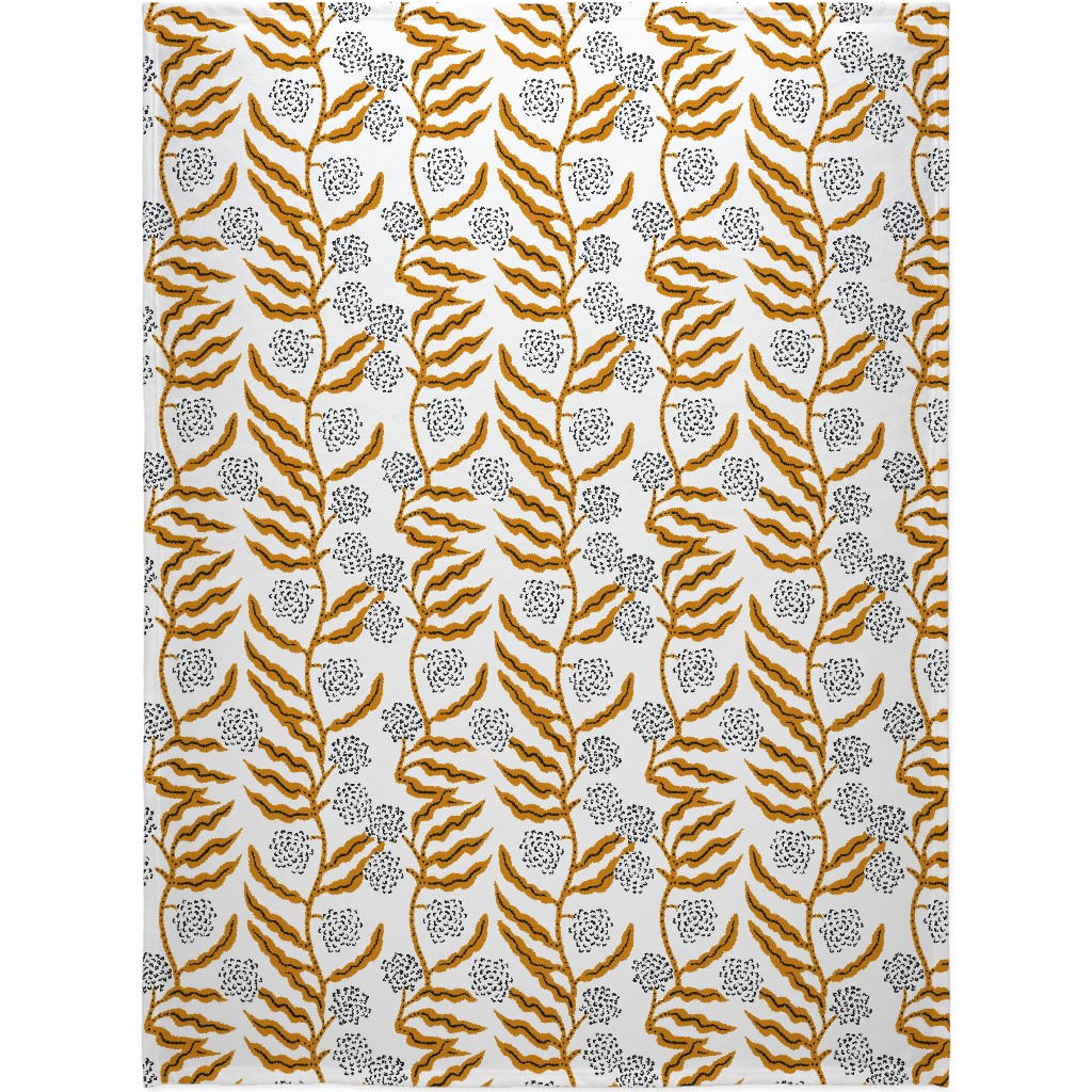 La Ville Vine - Black and Yellow Blanket, Sherpa, 60x80, Yellow, Classic Yellow