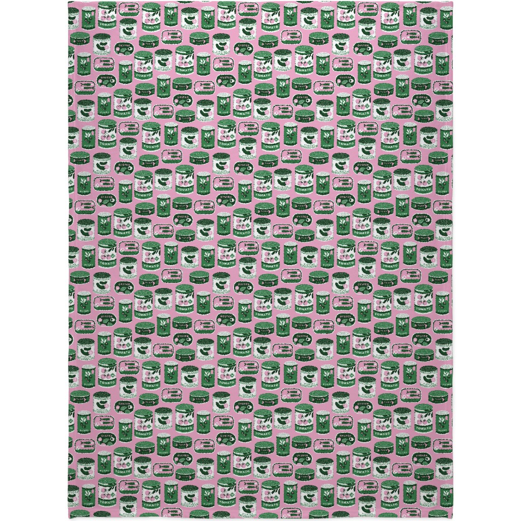 Canned Goods Blanket, Sherpa, 60x80, Pink, Peony