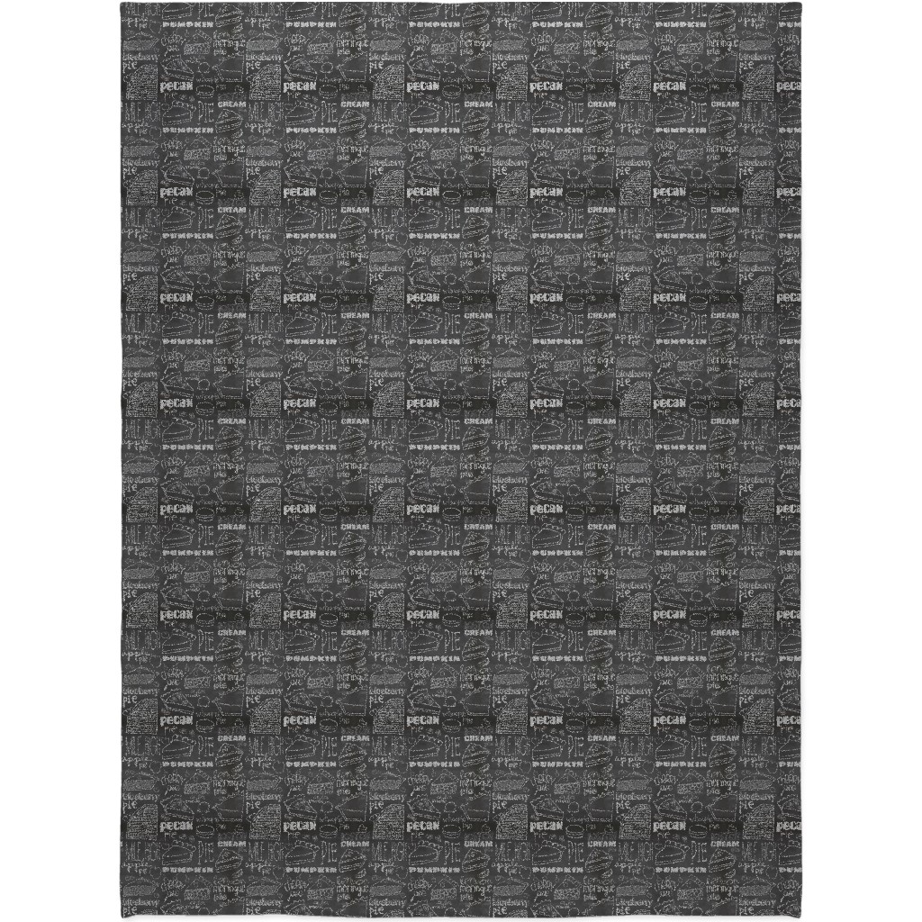 Today's Chalkboard Special! Blanket, Sherpa, 60x80, Gray, Gray
