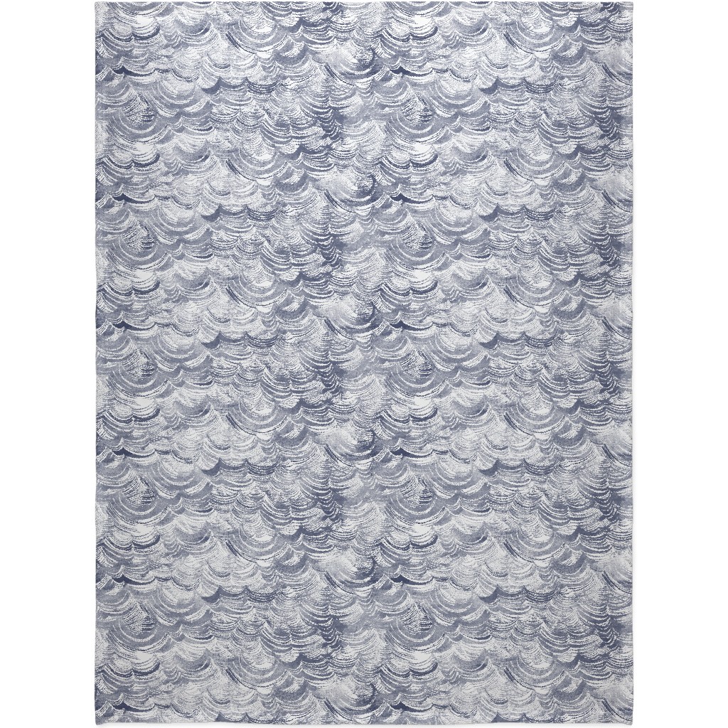 Wild Ocean Blanket, Sherpa, 60x80, Gray