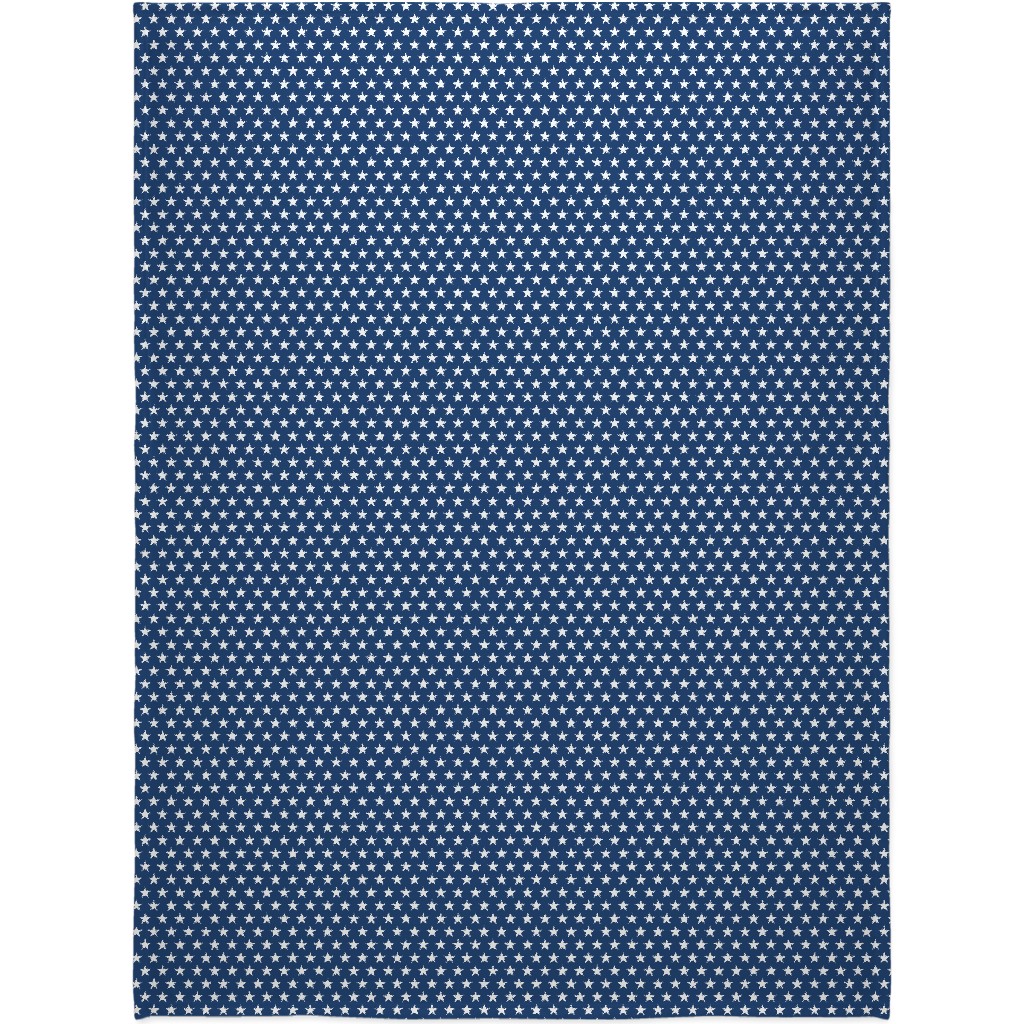 Stars on Blue Blanket, Sherpa, 60x80, Blue