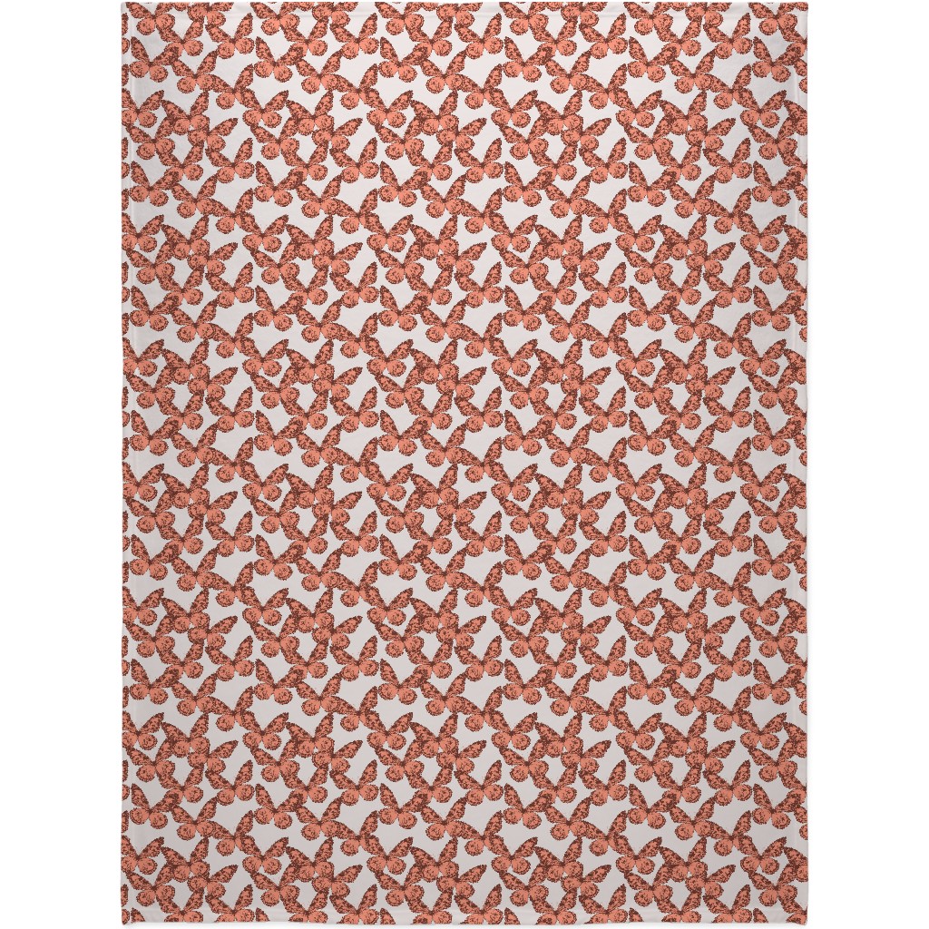 Butterfly Blanket, Sherpa, 60x80, Pink