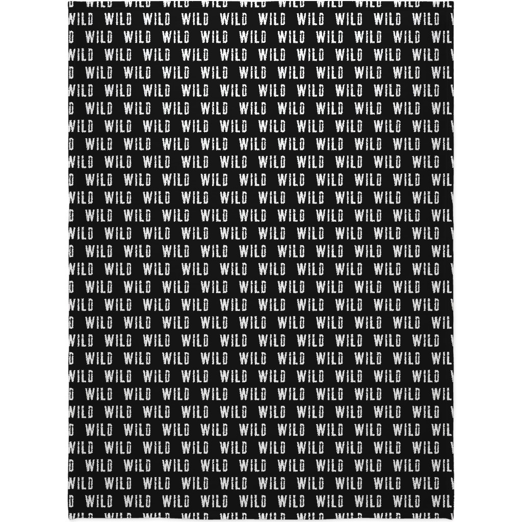 Wild - Black Blanket, Sherpa, 60x80, Black