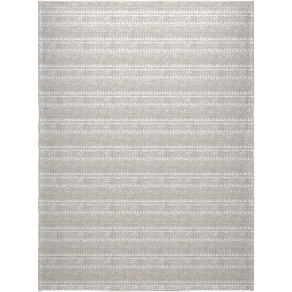 Vintage Christmas Stripe Blanket, Sherpa, 60x80, Gray