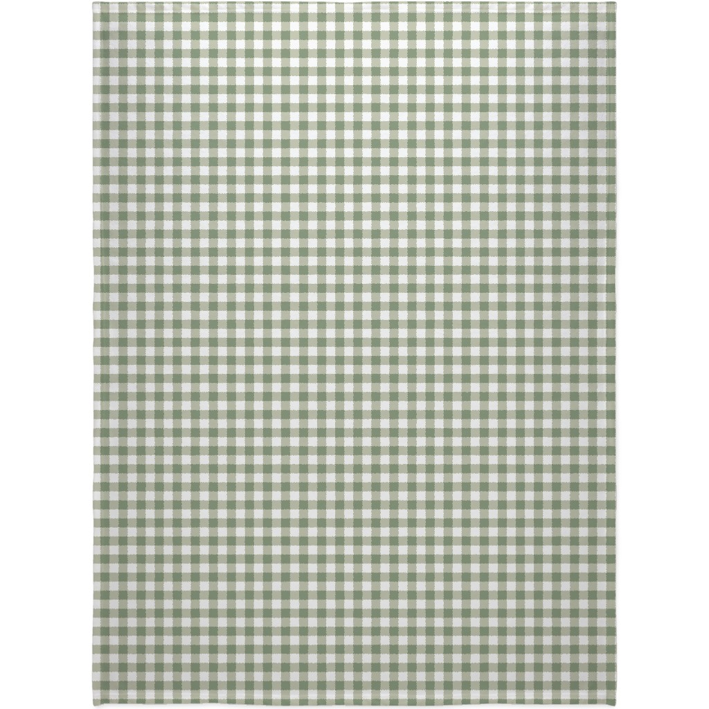 Plaid - Green Blanket, Sherpa, 60x80, Green, Classic Green