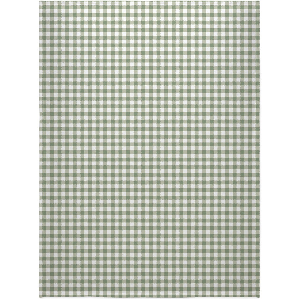 Plaid - Green Blanket, Sherpa, 60x80, Green