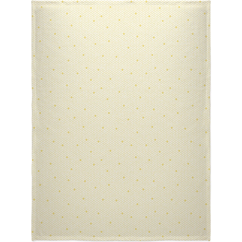 Honeycomb - Sugared Spring - Yellow Blanket, Sherpa, 60x80, Yellow, Classic Yellow