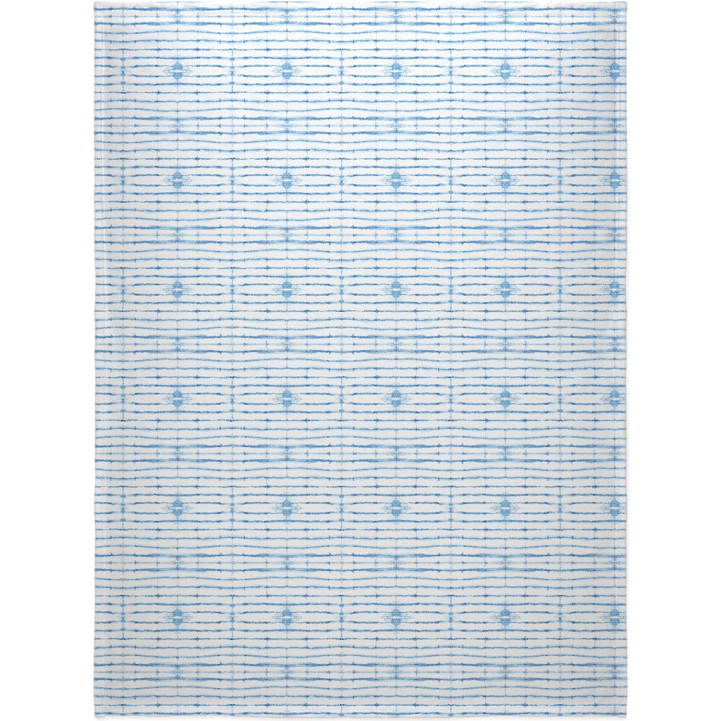 Shibori - Blue Blanket, Sherpa, 60x80, Blue