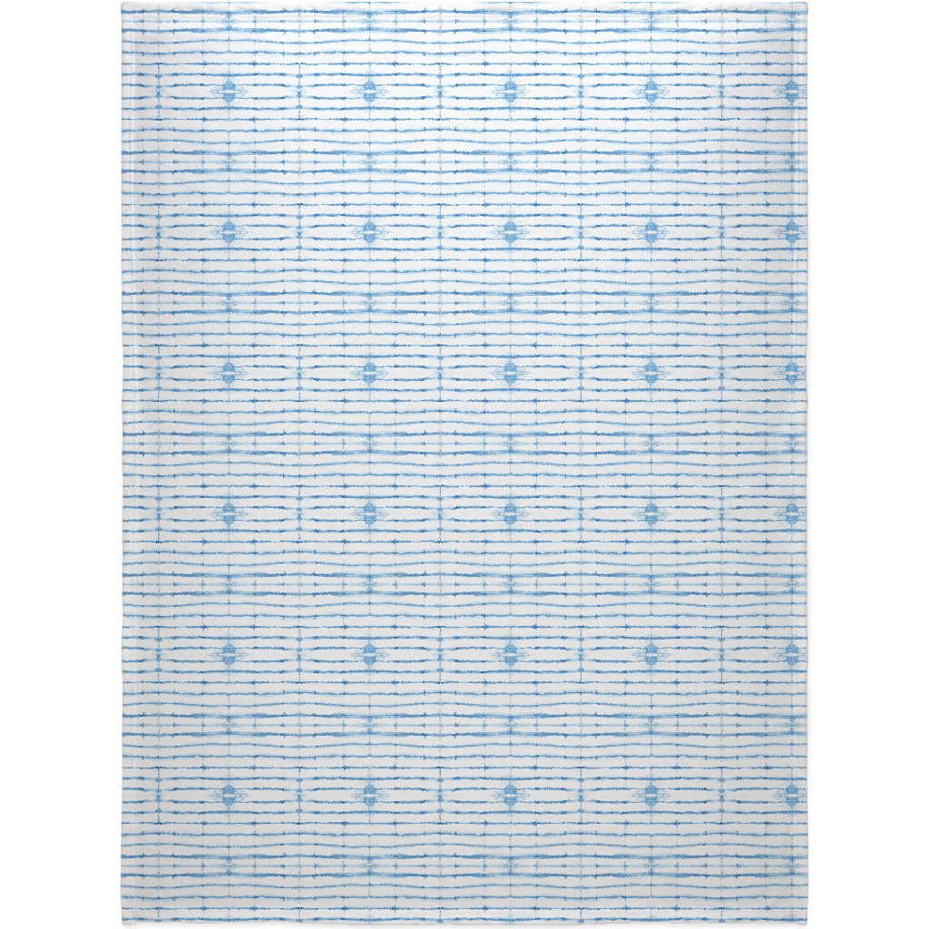 Shibori - Blue Blanket, Sherpa, 60x80, Blue