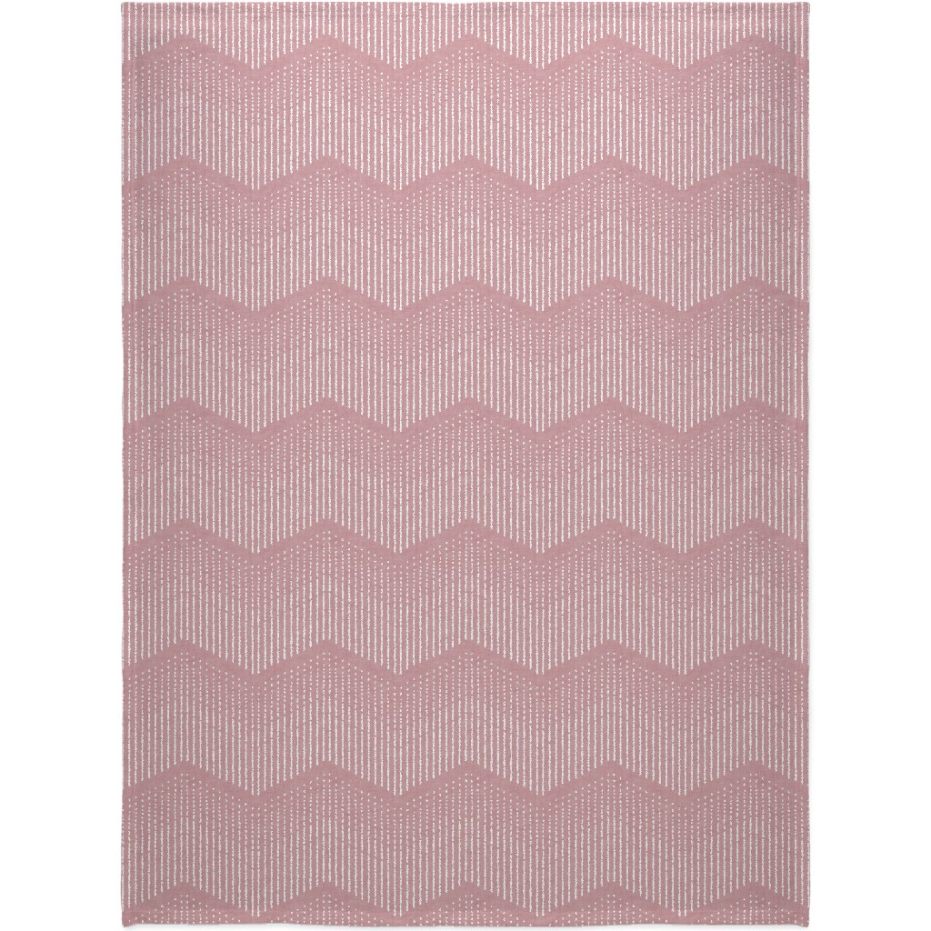 Arcadia Rain - Rose Blanket, Sherpa, 60x80, Pink