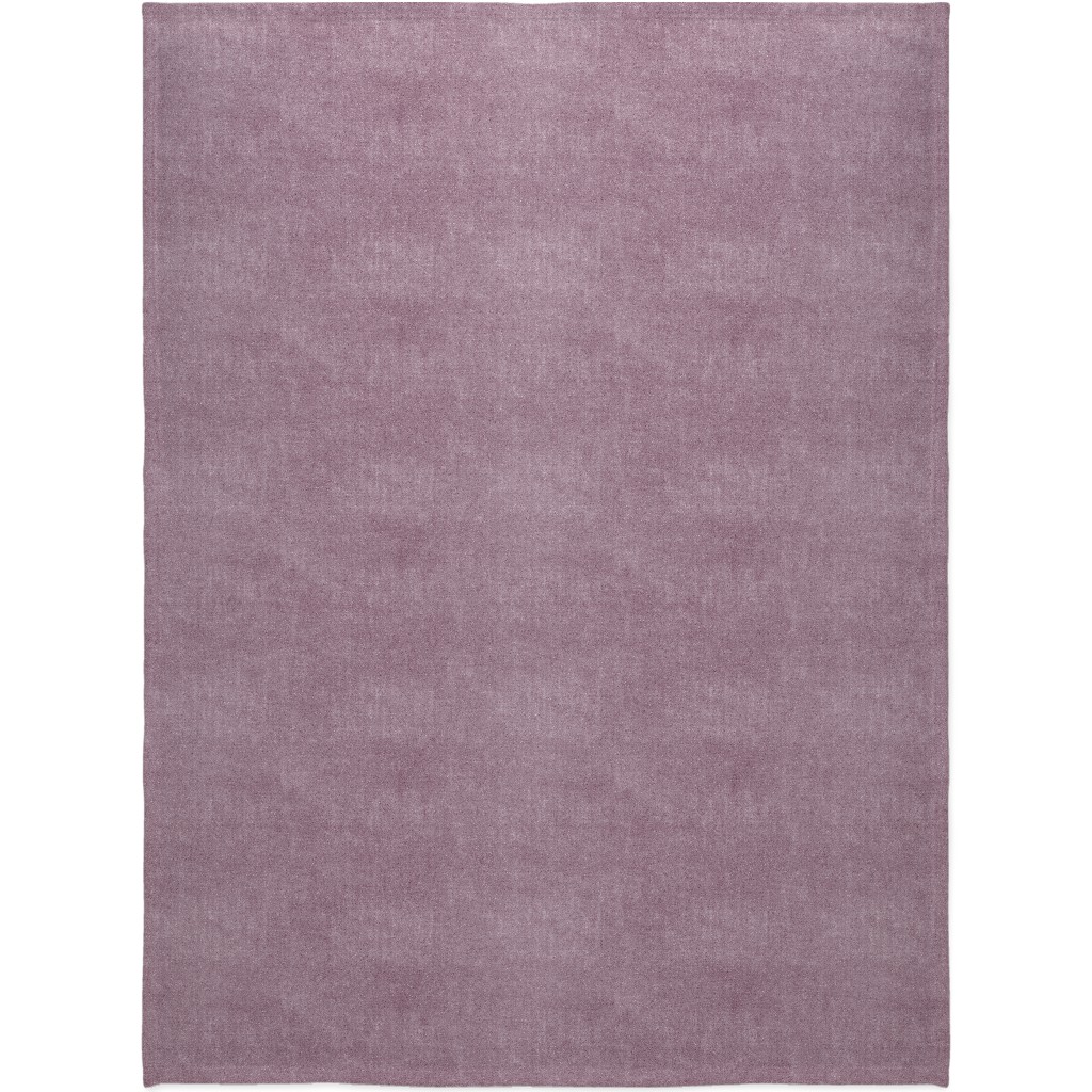 Canvas Texture in Light Lilac Blanket, Sherpa, 60x80, Purple, Purple