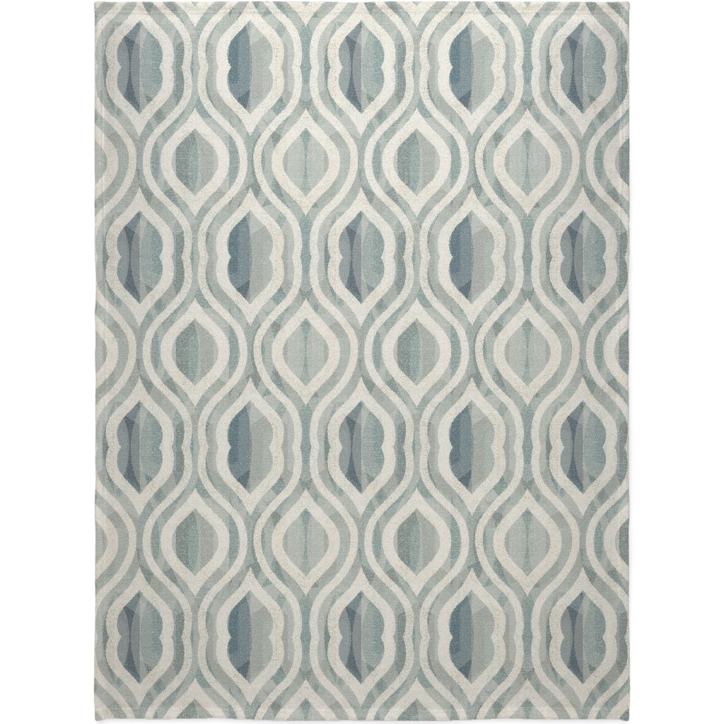 Modern Farm - Blue Blanket, Sherpa, 60x80, Blue, True Blue