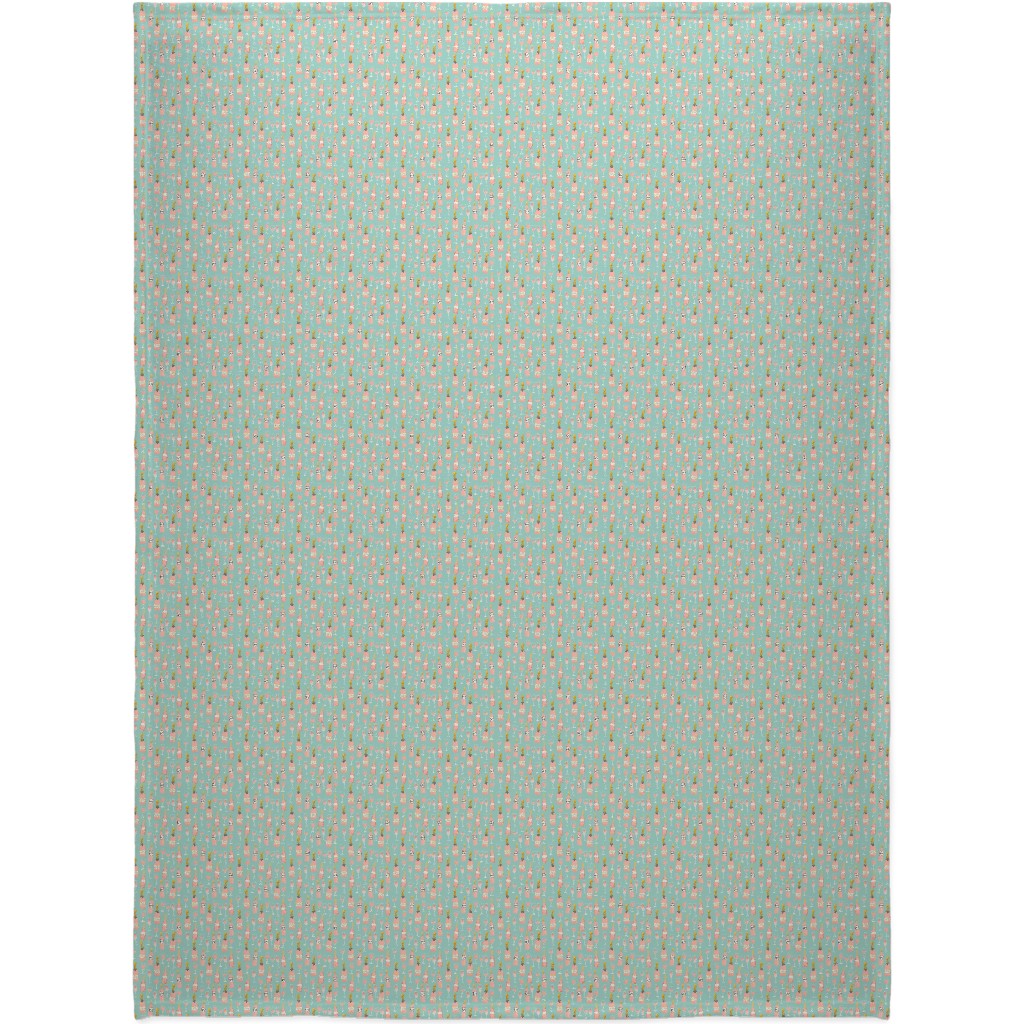 Rose All Day Wine Blanket, Sherpa, 60x80, Blue, Spring Valley