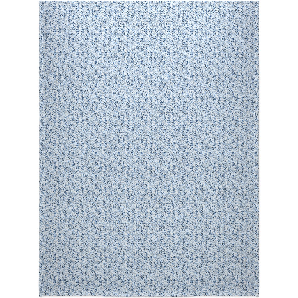 a Thousand Roses - Blue Blanket, Sherpa, 60x80, Blue, True Blue