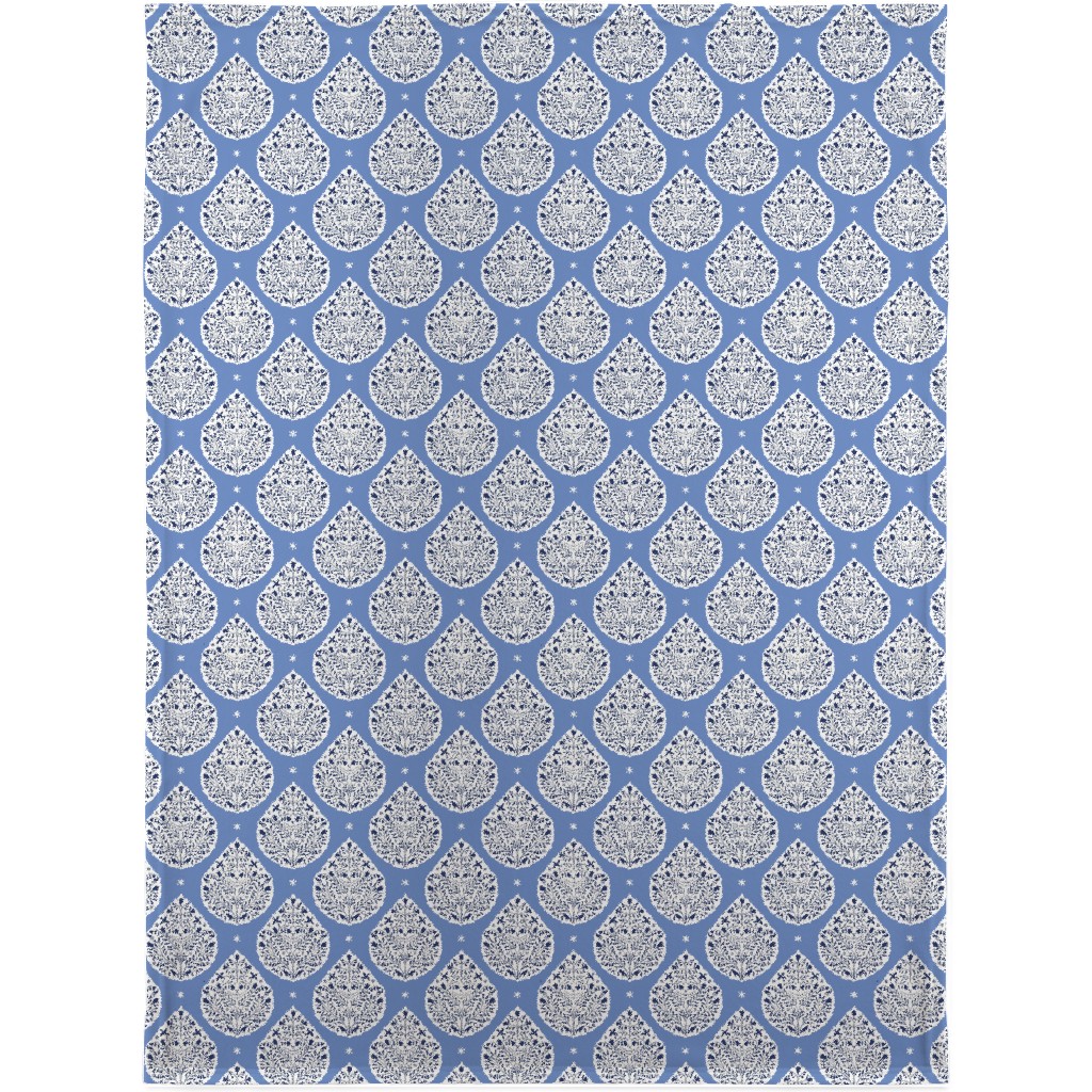 Conway Paisley - Cobalt and Navy Blanket, Fleece, 30x40, Blue, True Blue