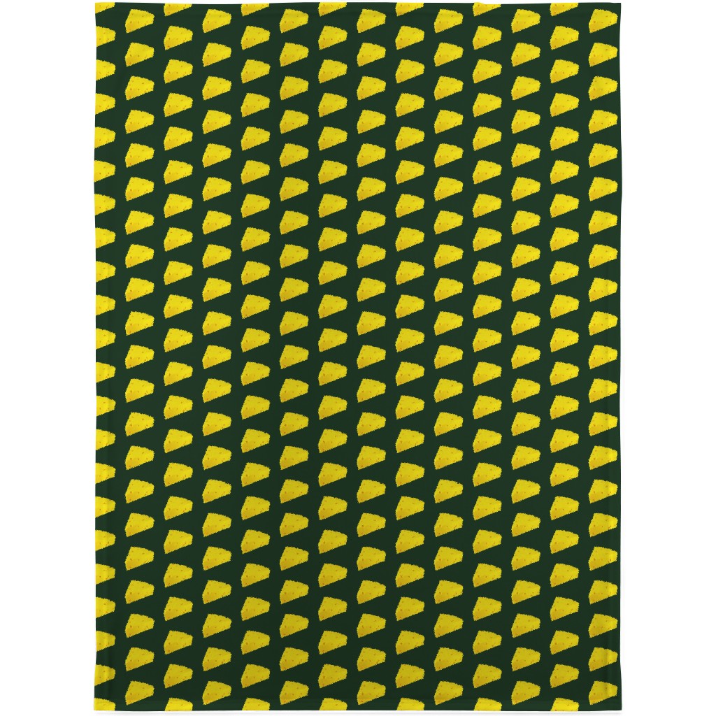 Cheese - Yellow on Dark Blanket, Fleece, 30x40, Yellow, Classic Yellow