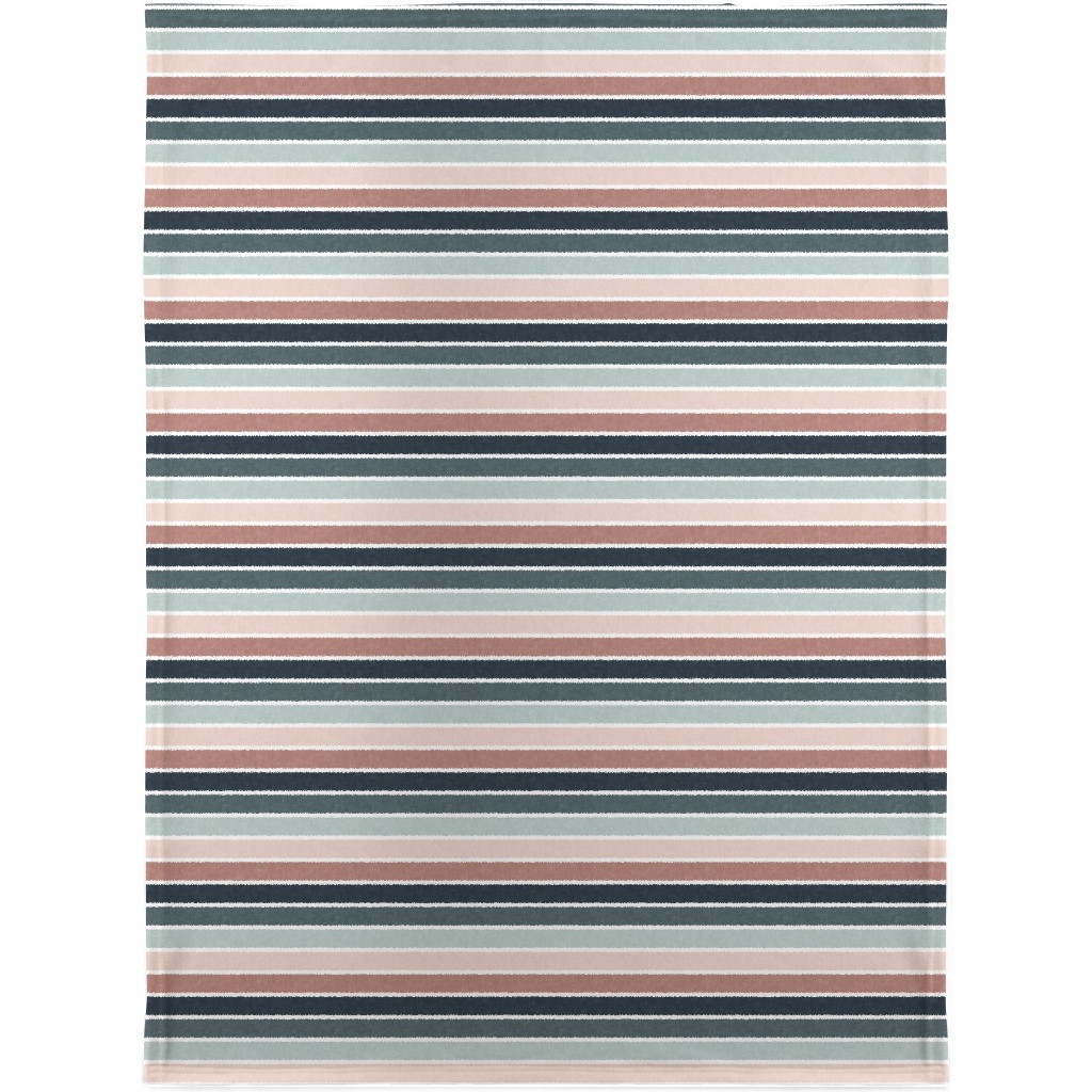 Stripes - Multi Blue & Pink Blanket, Fleece, 30x40, Multicolor