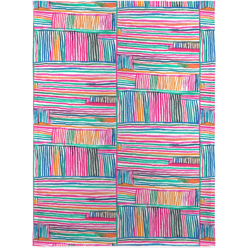 Linear Meditation Blanket, Fleece, 30x40, Multicolor