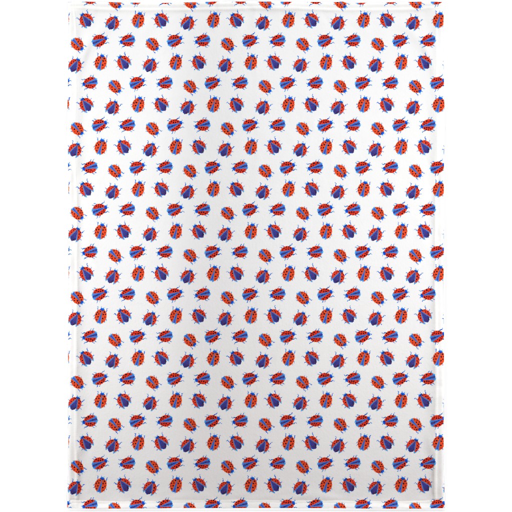 Classic Ladybugs Blanket, Fleece, 30x40, Red