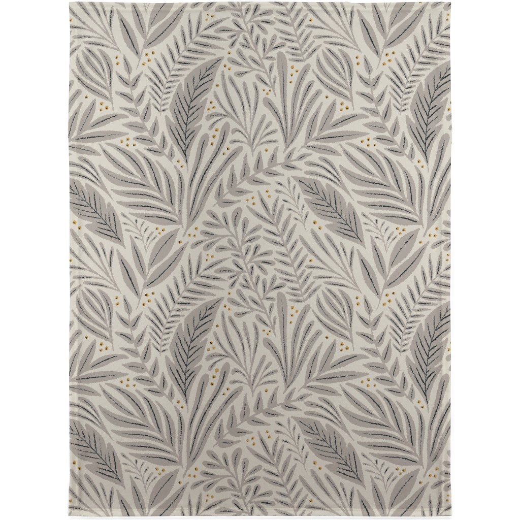Annette Blanket, Fleece, 30x40, Gray, Silver Lining