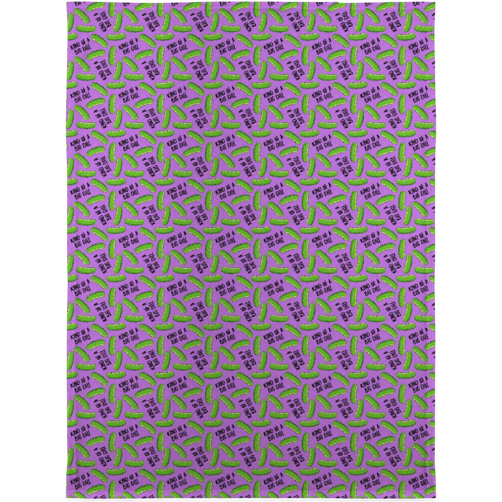 Kind of a Big Dill - Pickles - Purple Blanket, Fleece, 30x40, Purple