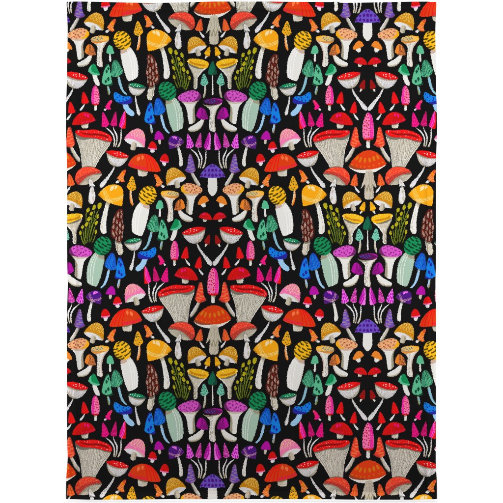 Magic Mushrooms - Multicolor Blanket, Fleece, 30x40, Multicolor