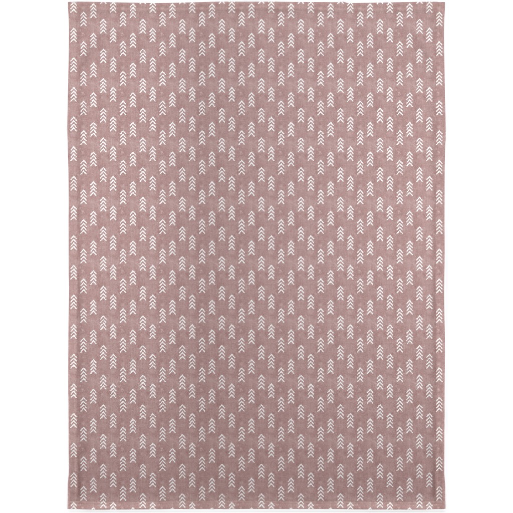 Arrows on Fading Rose Blanket, Fleece, 30x40, Pink
