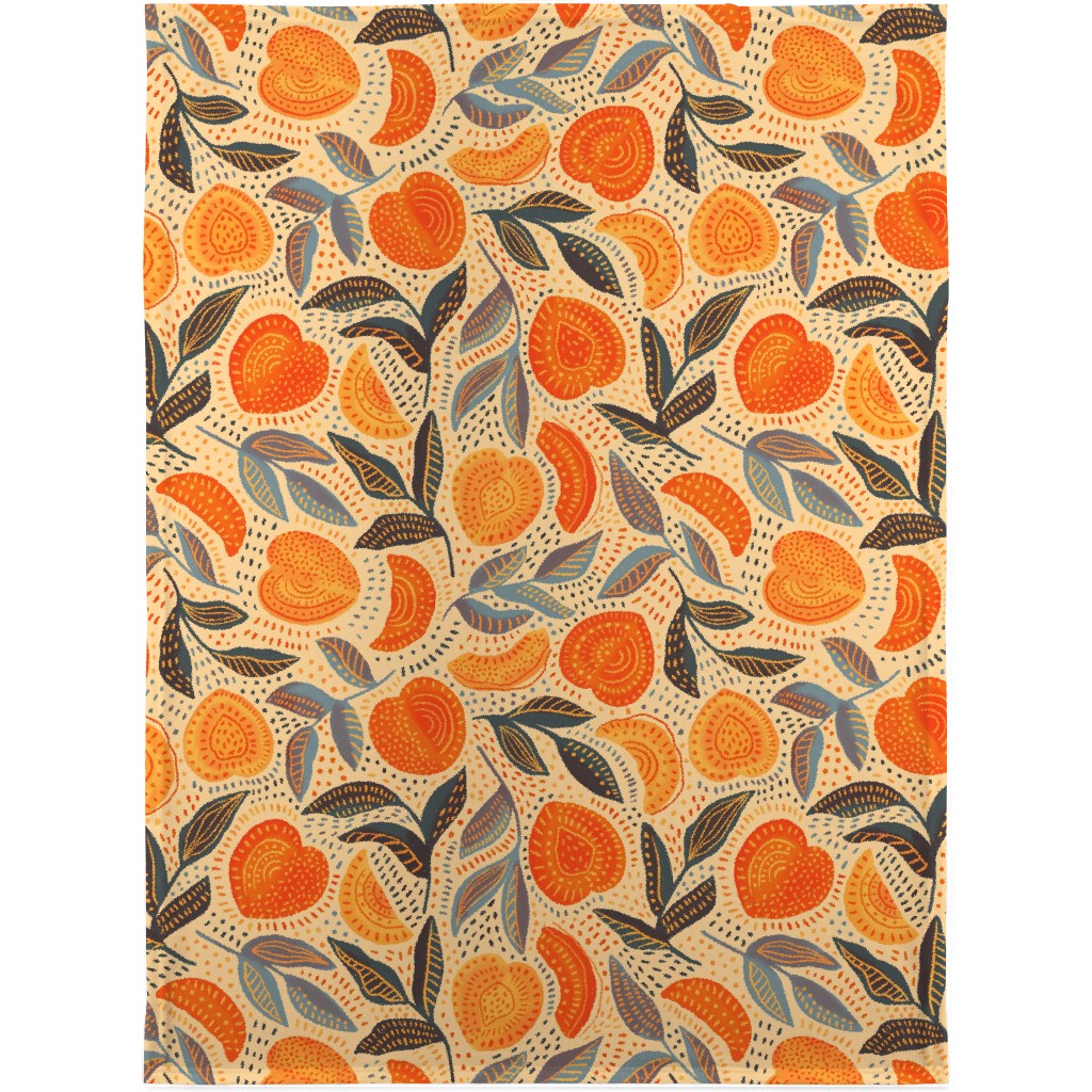 Life's a Peach Blanket, Fleece, 30x40, Orange