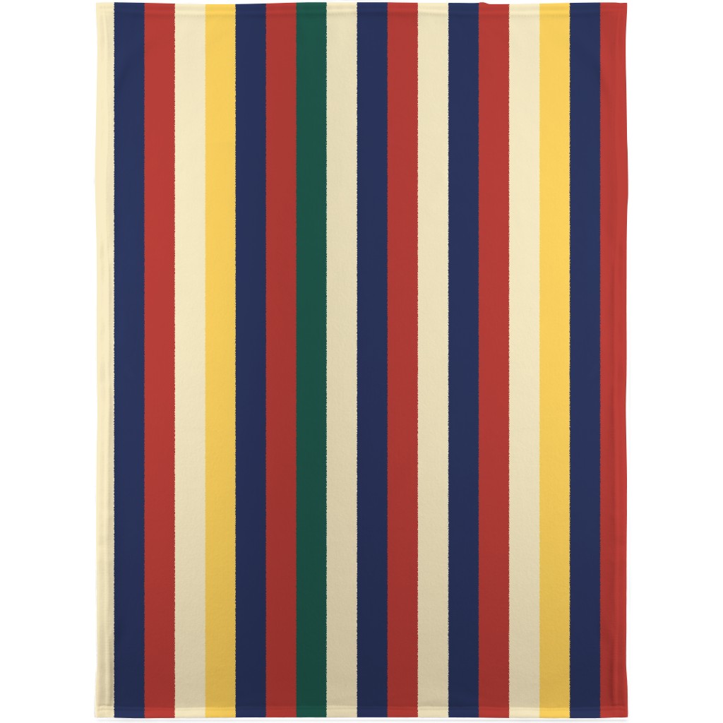 Camping Stripe Vertical - Multi Blanket, Fleece, 30x40, Multicolor