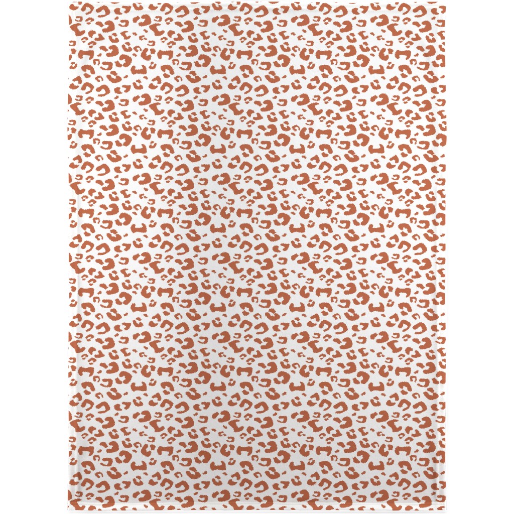 Leopard Print - Terracotta Blanket, Fleece, 30x40, Brown, Brown