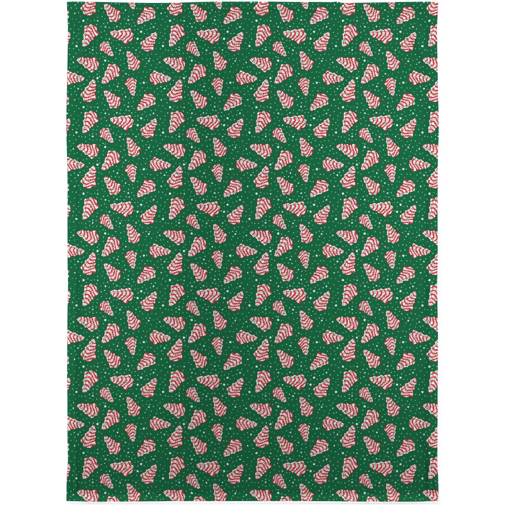 Christmas Tree Snack - Green Blanket, Fleece, 30x40, Green