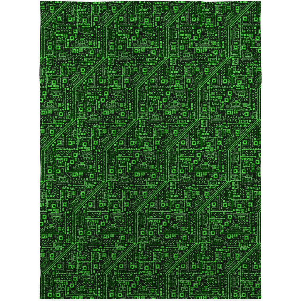 Short Circuits Blanket, Fleece, 30x40, Green, Fresh Cut