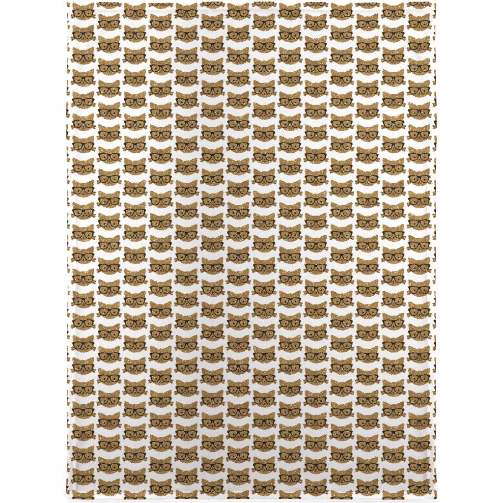 Sparkle Kitties Blanket, Fleece, 30x40, Beige, Truffle