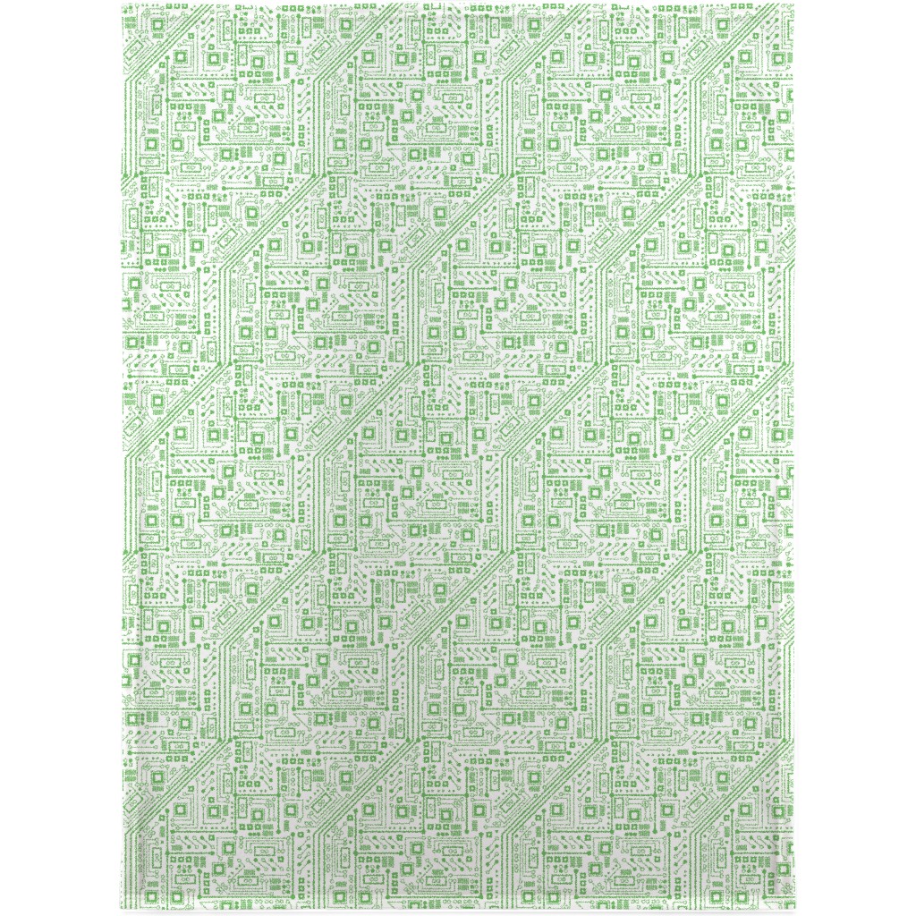 Short Circuits Blanket, Fleece, 30x40, Green, Julep