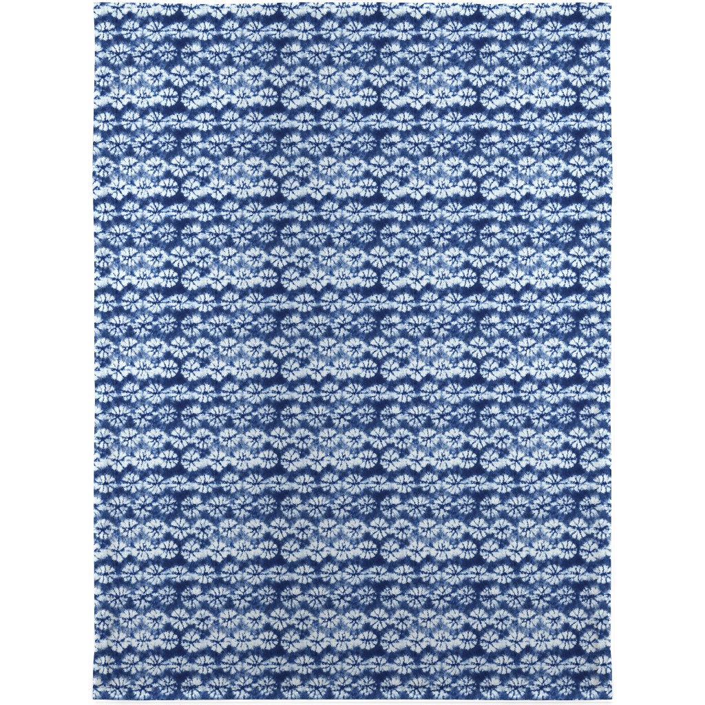 Shibori Pine - Blue Blanket, Fleece, 30x40, Blue
