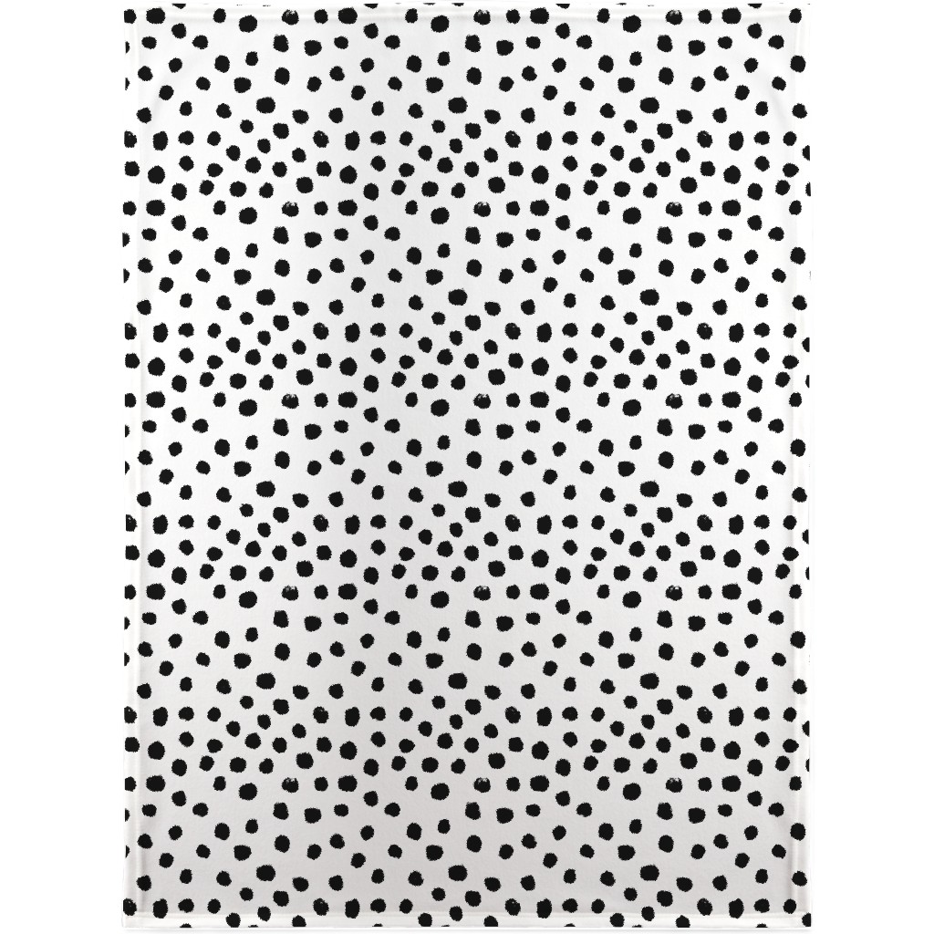 Soft Painted Dots Blanket, Fleece, 30x40, White