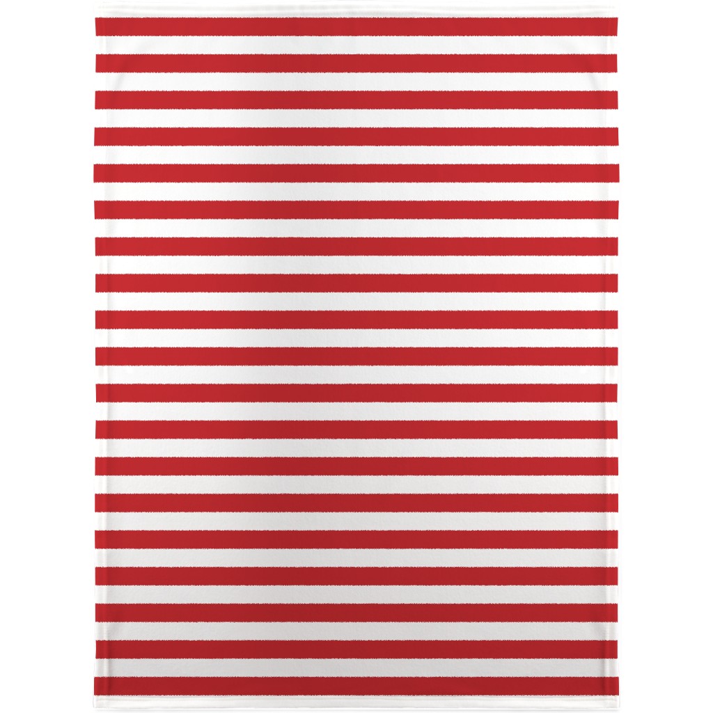 Red Stripes Blanket, Fleece, 30x40, Red
