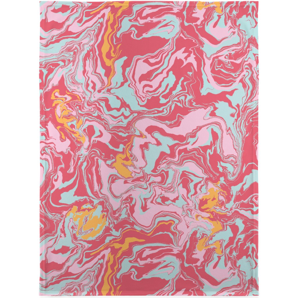Marmor Blanket, Fleece, 30x40, Pink