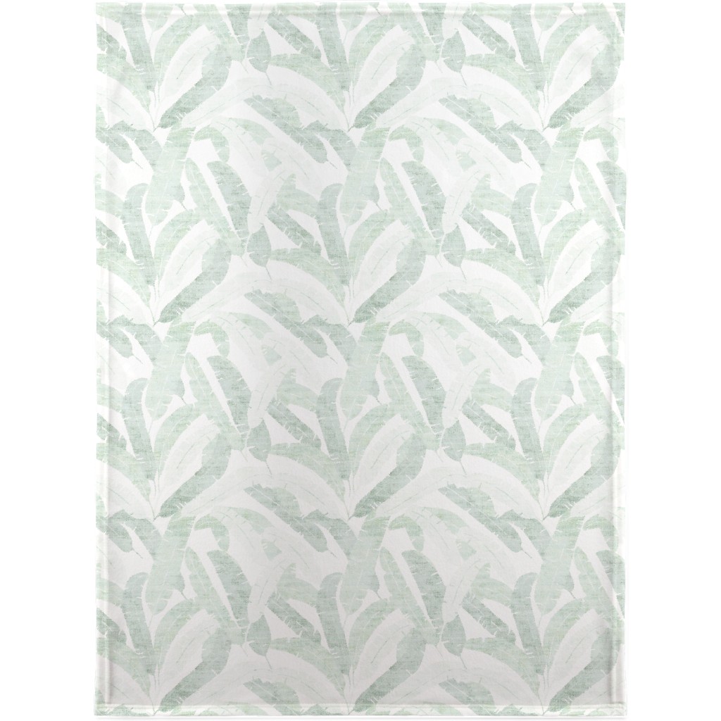 Banana Leaf - Light Blanket, Fleece, 30x40, Green, Classic Green