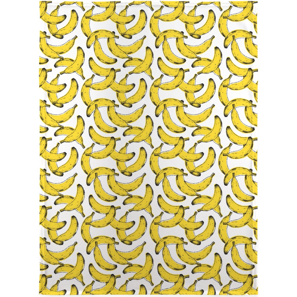 Banana Blanket, Fleece, 30x40, Yellow