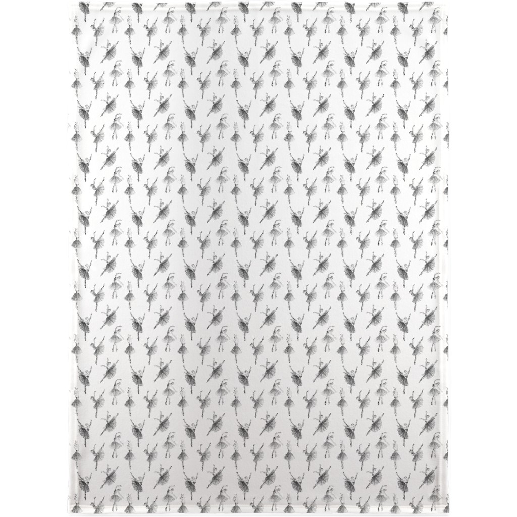 Ballerinas Blanket, Fleece, 30x40, White, White