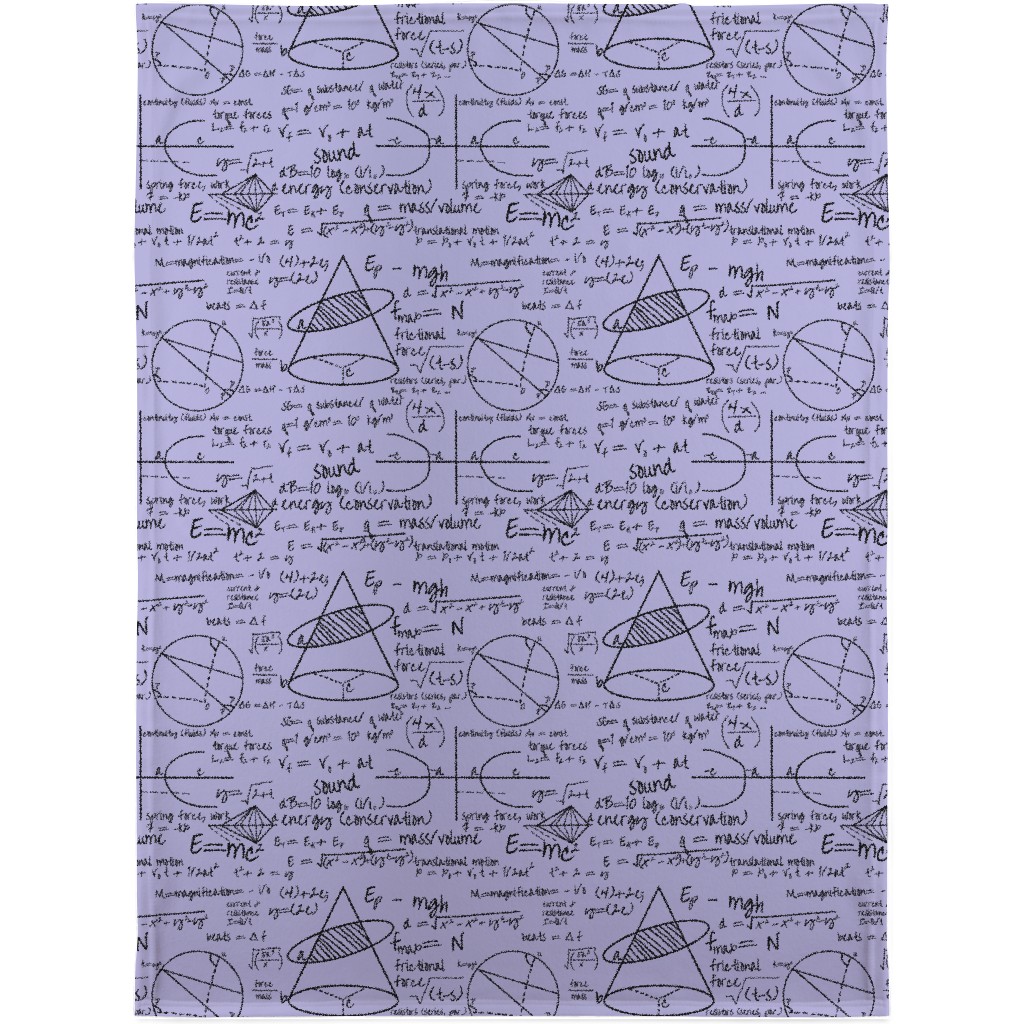 Common Equations Blanket, Fleece, 30x40, Purple, Purple Haze