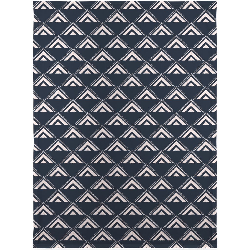 Lead the Way Triangles - Blue Blanket, Fleece, 30x40, Blue, True Blue